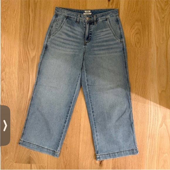 LLBEAN sz 8P wide leg crop jeans - Picture 4 of 7